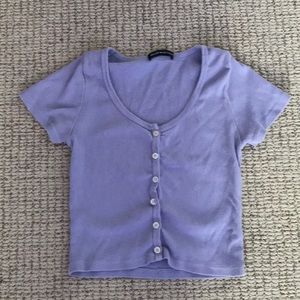 Brandy Melville purple scoop neck top